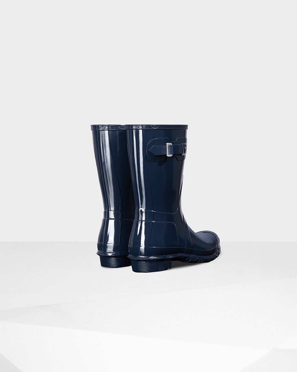 Botas de Lluvia Cortas Hunter Mujer - Original Gloss - Azul Marino - FUKCTQE-68